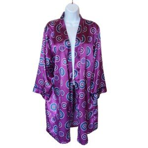 Purple Robe with Bold Psychedelic Print Size Small / Medium
